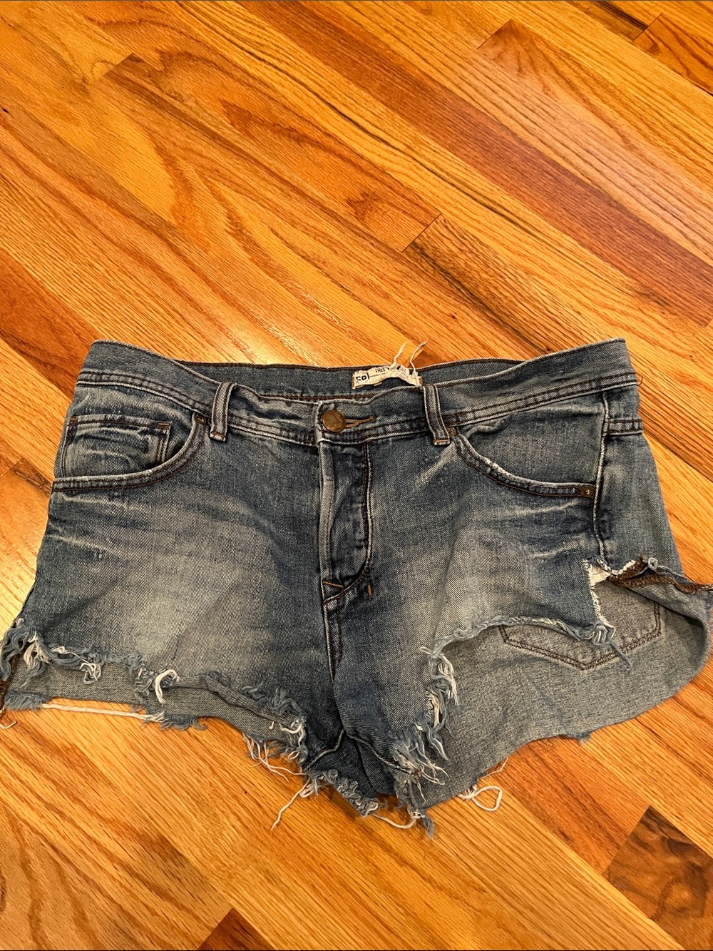 Free People Denim Women's Micro Shorts - Distressed size 29